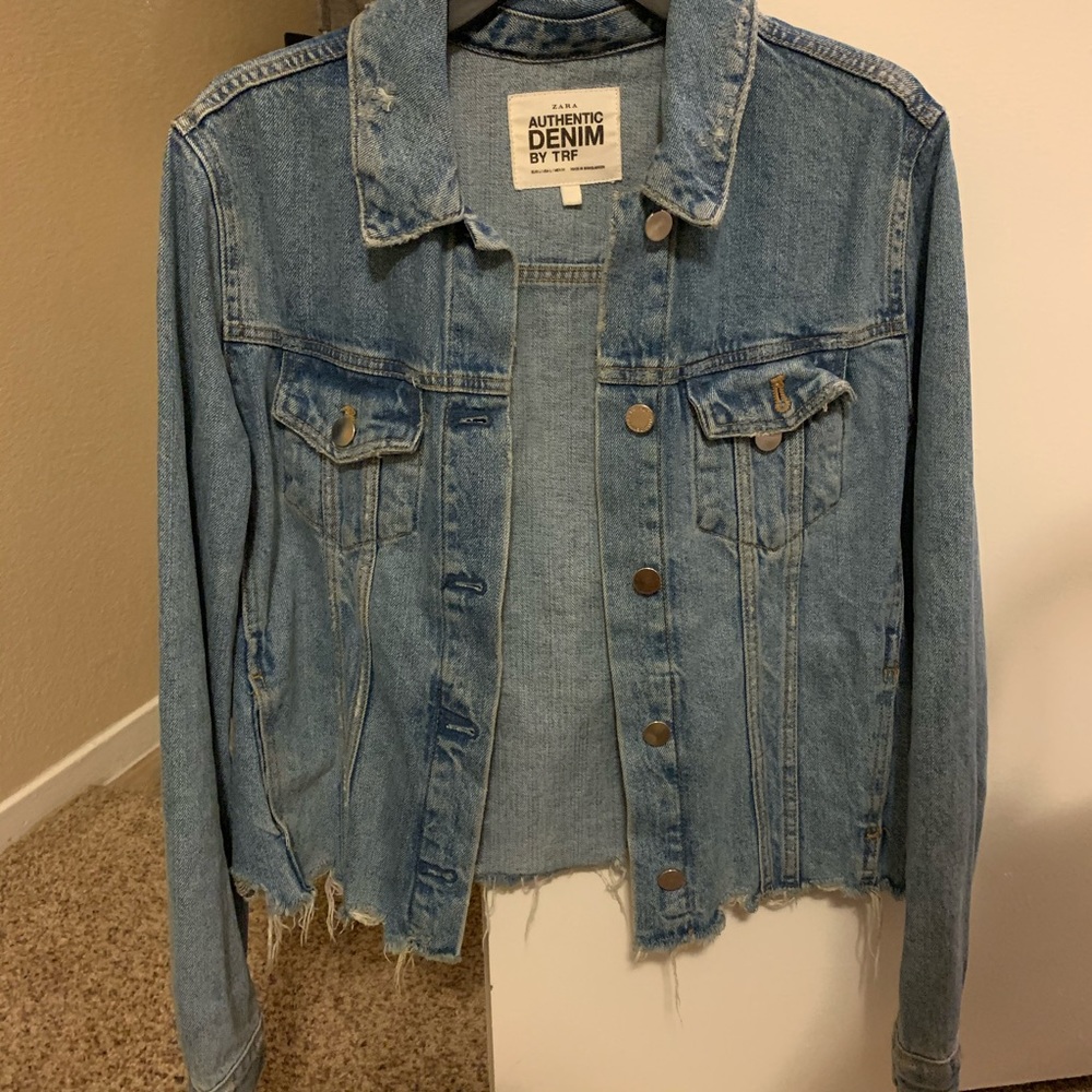 Zara Distressed Denim Jacket